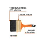 Brocha profesional de 4" con mango de plástico, Truper - Cod: 14486 - Imagen 3