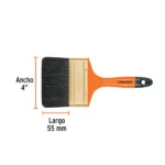 Brocha profesional de 4" con mango de plástico, Truper - Cod: 14486 - Imagen 4