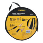 Cables pasa corriente 2.5m, 125 A, 10 AWG, con funda, Pretul - Imagen 4