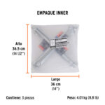 Llave de cruz 16" pulida y cromada, TRUPER - Imagen 3