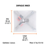 Llave de cruz 20" pulida y cromada con entrada cuadro 1/2" - Imagen 4