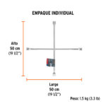 Llave de cruz 20" pulida y cromada, TRUPER - Imagen 2