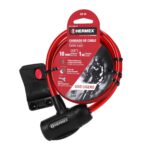 Candado de cable con llave 10 mm x 1.0 m Hermex Cod: 43922 - Imagen 2