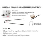 Carretilla 5.5 ft3 llanta neumática reforzada Truper - Imagen 3