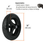 Carretilla 6ft3 Imponchable, bastidor tubular, Truper Expert - Imagen 5