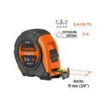 Wincha Gripper contra impactos 5 m cinta 19 mm - Imagen 2